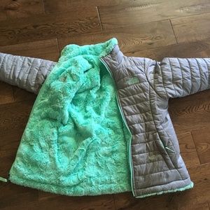 Girls North Face Jacket Reversible (10/12)